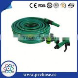 PVC Plastic Coiled Green Garden Pipe And Brass Fittings