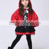 Girls Halloween Costumes Little Red Riding Hood Dress Cosplay Stage Wear Clothing Sets Kids Party Fancy Ball Clothes thumbnail-4