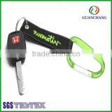 New products on china market embroider short strap keychain with carabiner,novel products to sell