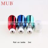 3ml Mini Glass Roll on Deodorant Bottles for Essential Oil, Empty Refillable UV Colored Roll on Perfume Bottles thumbnail-6