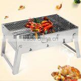 BBQ Grill White Stainless Steel Family Use Easy to Take Outdoor thumbnail-1