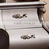 European Style Luxury Executive Office Desk, Classic Wood Carving Writing Table, Silver Foil Home Office Furniture (BF01-ML019) thumbnail-5