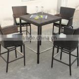 Square Bar Table with Swivel Chairs