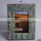Printed Photo Frame in Blue Colour With Red Bone Border Available in All Sizes thumbnail-1