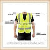 Medium Neon Green Safety Vest With Reflective Strips & Pockets ANSI /ISEA thumbnail-1