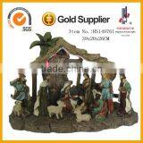 8 Inch Resin Craft Home Decoration Nativity Led Lights Christmas Village Houses thumbnail-3