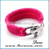 Hiking Paracord Bracelet Survival Military Metal Charms for Make a Paracord Bracelet With Firestarter Buckle thumbnail-3