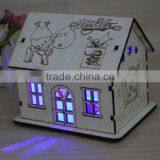 DIY Dream Luminous House Wood Money Saving Box Creative Birthday Gift thumbnail-2