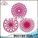 NBRSC Flexible Durable Non Slip Silicone Multi-Use Flower Trivet Pot Holder Mat Set of 3 thumbnail-1