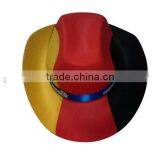 2017 New Products Cowboy Style German Flag Football Fans Wool Felt Hat Suppliers for World Cup Sports Events Promotion thumbnail-2