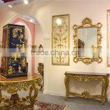 Gold Leaf Antique Marble Console Table For Home Decor Art thumbnail-4
