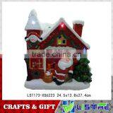 Christmas LED Ceramic Light House With Santa thumbnail-6