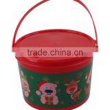 Santa Claus Pattern PP Inexpensive Plastic Bucket With Handle thumbnail-2
