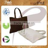 Geometrical Design Canvas Tote Bag With Self Handle thumbnail-3