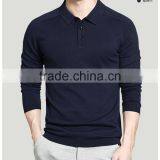 100% Cotton Long Sleeve Mens Slim Fit Printing Embroidery Plain Blank Polo T-shirt thumbnail-4