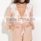 latest design fancy women jumpsuits with lace detail fashion summer playsuits Australia