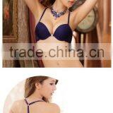 New Arrival Sexy Front Closure Women Underwear Bra Push up Lace Bra Panty Set thumbnail-4