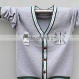 Wholesale Custom OEM Kids Plain Knitting Children Baby Unisex Boys Shcool Cardigan thumbnail-2