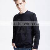 Custom Printed Black Fashion French Terry Wholesale Crewneck Sweatshirt thumbnail-2