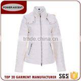 Hot Design Women Stand Collar Metal Zipper Hoody Padding Jacket thumbnail-1