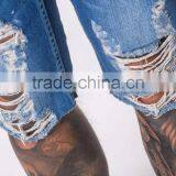 Washed Blue Rip Jeans Fashion Summer Jean Shorts thumbnail-4