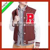 2015 Man Jacket,cheap Baseball Jacket ,plain Baseball Jacket Red thumbnail-1