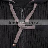 Fashion Long Sleeve Black Cardigan Sweaters For Men thumbnail-3