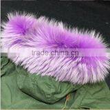Myfur Lavender Color Dyed Raccoon Fur Hooded Ladies Parka With Fur Lining thumbnail-5