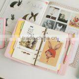 2017 Fashion Macaroon Candy Color A5./A6 PU Cover Planner With Clasp Button /elastic Band ,loose Leaf Organzier Agenda With Logo thumbnail-2