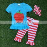 Kids Clothes Girls Boutique Clothing Girls Back to School Outfits Girls Summer Outfits With Matching Headband thumbnail-1