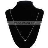 New Fashion Iron Based Alloy Necklace Link Curb Chain Silver Tone Light Pink Heart Pendant Enamel 68.5cm Long thumbnail-3