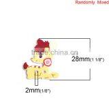 Wood Sewing Buttons Scrapbooking 2 Holes Deer Animal At Random Flower Pattern thumbnail-2