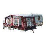 Red Retractable all weather porch caravan awnings large family tent