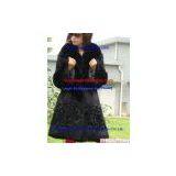 Custom Fashion Rabbit Fur With Fox Fur Collar Garment