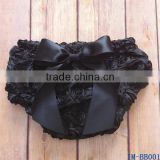 Latest Design Baby Shorts Infant Girls Black Rosettes Bloomers with Bow IM-BB001