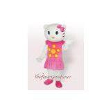 Fur KT Cat Mascot Costume Christmas Party Dress