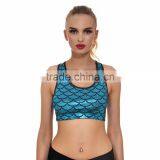 Wholesale Cheap Workout Fitness Mermaid Custom Yoga Wear Dri Fit Milk Silk Ladies Sports Bra thumbnail-1