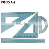 High Quality Plastic Ruler and Protractor and Set Square Set