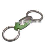 Premium Gift Candy Color Fashion Key Ring Double Rings Silicone Keychain Pvc Key Chain