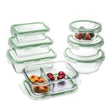 Borosilicate Glass Food Container with Divider/Food Storage Jar/ Micro Wave Safe Meal Container