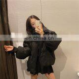 Classic Korea Stylish Cotton Padded With Zip Pockets Women's Zip up Rib Cuff Winter Puffer Jackets Coats thumbnail-2