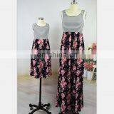 Mother and Daughter Long Maxi Floral Printed Beach Sleeveless Vest Dress Matching Clothes Dress (this Link for Girls,0-6years) thumbnail-6