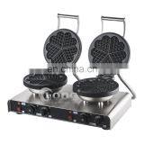 Kitchen Equipment Manufacturer Double Waffle Maker Snacks Making Machine Heart-Shaped Waffle Equipment thumbnail-1