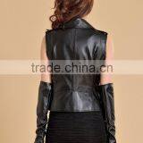 Women pu Leather Sleeve Less Jacket thumbnail-1
