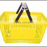 Plastic Handle Supermarket Shopping Plastic Basket in