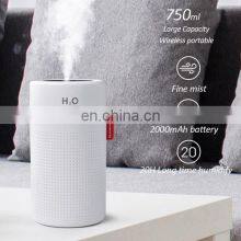 2021 Best Selling Wireless Mini Humidifier 750ml Portable Rechargeble Cool Mist Diffuser Personal Usb Air Ultrasonic Humidifiers thumbnail-2