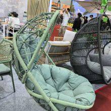 Factory Price Outdoor Durable PE Rattan Knock Down Swing Egg Chair thumbnail-5