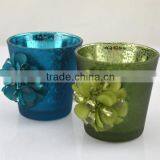 Wholesale Mercury Jade Green Rough Glass Jars