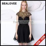 Factory price new arrival ladies diamond black 100% handmade ladies mini skirt long sleeve dresses evening pattern