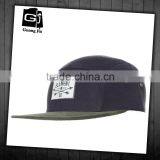Leather Strap Closure Camping Hat / Made in Guangjia 5 Panel / Snapback Hat